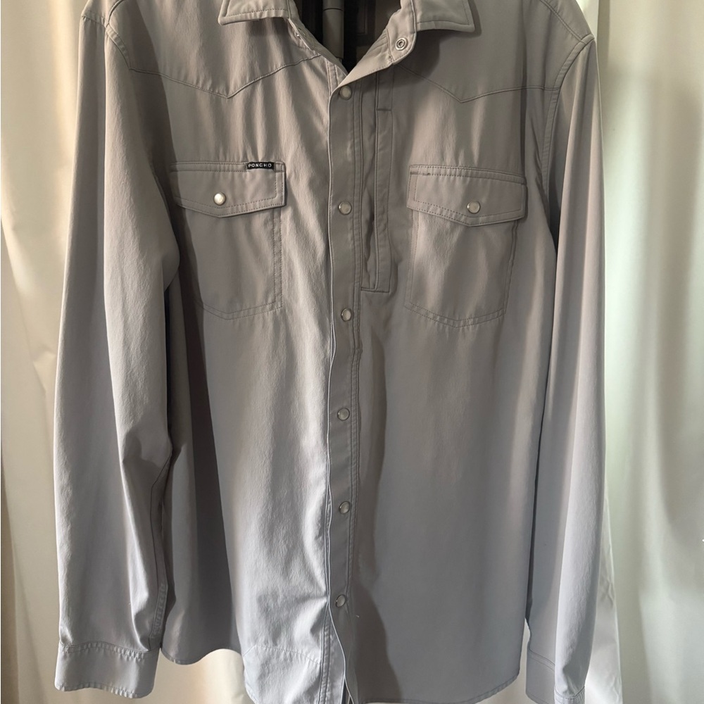Poncho's Brand Men's Gray Button-Up Shirt